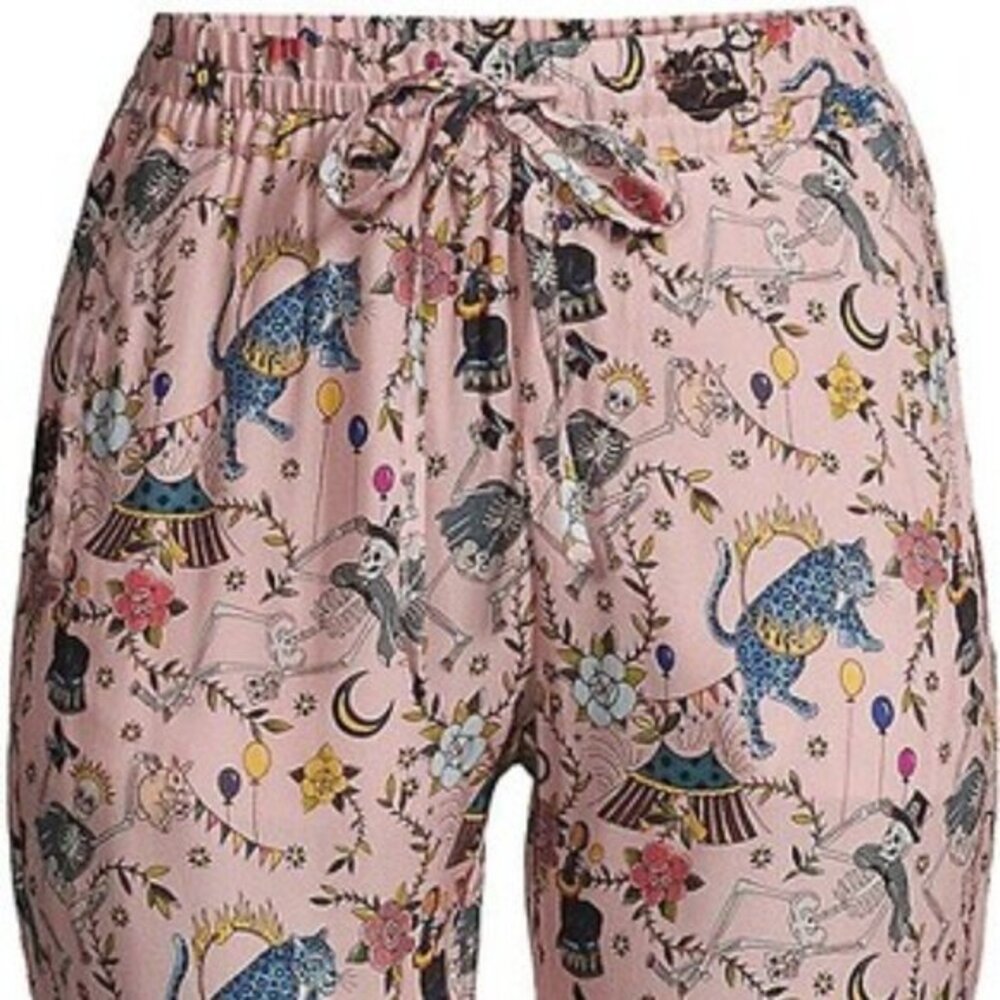 Zadig And Voltaire Pale Pink Parono Circus Print Pants EU 38/M